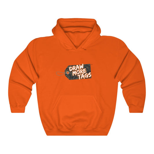 DRAW MORE TAGS™ Heavy Hooded Sweatshirt