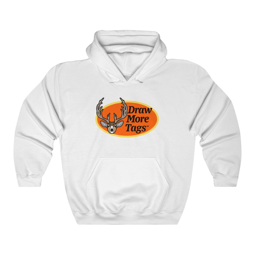 DRAW MORE TAGS™  Deer Head Throwback Hooded Sweatshirt